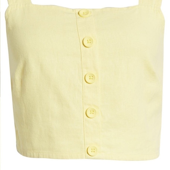 BP. Women’s Button Front Linen Blend Tank - Picture 5 of 7